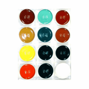 동양화채색안채日本길상접시(15mL)12색 셋트